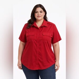 Vintage TILLEY Endurables Red Button-Up Work Shirt XL 🇨🇦